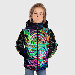 Куртка зимняя для мальчика Шри янтра, цвет: 3D-светло-серый — фото 2