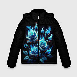 Зимняя куртка для мальчика Розы в голубом огне