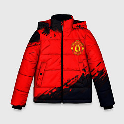 Куртка зимняя для мальчика Manchester United colors sport, цвет: 3D-красный