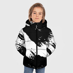Куртка зимняя для мальчика Чёрнобелые краски, цвет: 3D-красный — фото 2