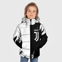 Куртка зимняя для мальчика Juventus краски чёрнобелые, цвет: 3D-черный — фото 2