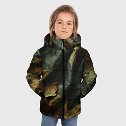 Куртка зимняя для мальчика Реалистичный охотничий камуфляж из ткани и листьев, цвет: 3D-светло-серый — фото 2