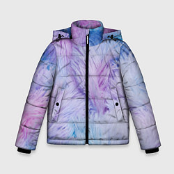 Куртка зимняя для мальчика Цветной узор из перьев, цвет: 3D-светло-серый