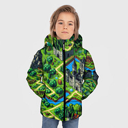 Куртка зимняя для мальчика Heroes of Might and Magic - pixel map, цвет: 3D-красный — фото 2
