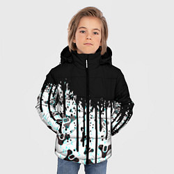Куртка зимняя для мальчика Destiny pattern game abstraction, цвет: 3D-черный — фото 2
