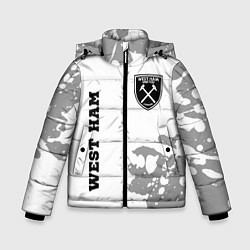 Куртка зимняя для мальчика West Ham sport на светлом фоне вертикально, цвет: 3D-черный
