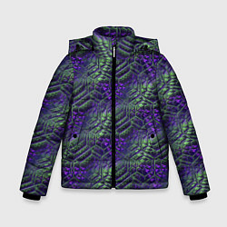 Зимняя куртка для мальчика Фиолетово-зеленые ромбики
