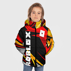 Куртка зимняя для мальчика Роблокс - спортивная абстрация, цвет: 3D-черный — фото 2