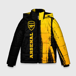 Куртка зимняя для мальчика Arsenal - gold gradient по-вертикали, цвет: 3D-черный