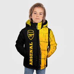 Куртка зимняя для мальчика Arsenal - gold gradient по-вертикали, цвет: 3D-черный — фото 2