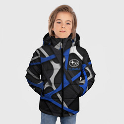 Куртка зимняя для мальчика Subaru - 3D texture, цвет: 3D-черный — фото 2