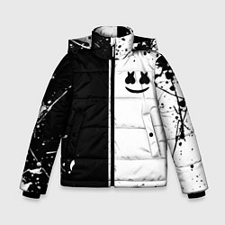 Куртка зимняя для мальчика Marshmello краски музыка, цвет: 3D-черный