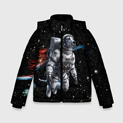 Куртка зимняя для мальчика The dalmatian brave cosmonaut - ai art, цвет: 3D-красный