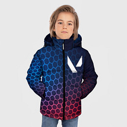 Куртка зимняя для мальчика Valorant неоновые соты, цвет: 3D-черный — фото 2