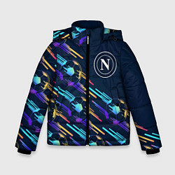 Куртка зимняя для мальчика Napoli градиентные мячи, цвет: 3D-черный