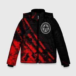 Куртка зимняя для мальчика Leicester City sport grunge, цвет: 3D-красный
