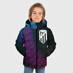 Куртка зимняя для мальчика Atletico Madrid футбольная сетка, цвет: 3D-черный — фото 2