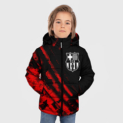 Куртка зимняя для мальчика Barcelona sport grunge, цвет: 3D-красный — фото 2