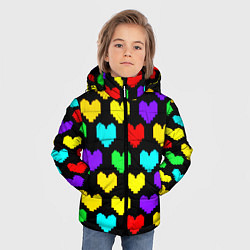 Куртка зимняя для мальчика Undertale heart pattern, цвет: 3D-светло-серый — фото 2