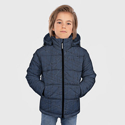 Куртка зимняя для мальчика Абстракция порезы стальной синий, цвет: 3D-светло-серый — фото 2