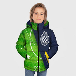 Куртка зимняя для мальчика Club Brugge football field, цвет: 3D-черный — фото 2
