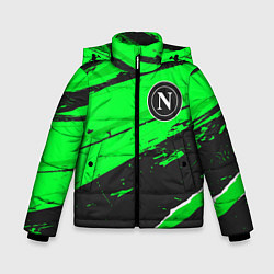Куртка зимняя для мальчика Napoli sport green, цвет: 3D-черный