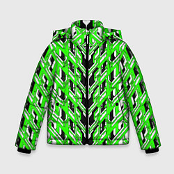 Куртка зимняя для мальчика Зелёная техно броня, цвет: 3D-светло-серый