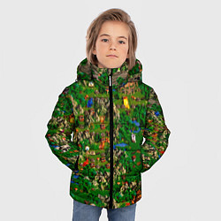 Куртка зимняя для мальчика Карта из Героев 3, цвет: 3D-черный — фото 2