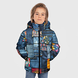Куртка зимняя для мальчика Значок адвоката на джинсах, цвет: 3D-красный — фото 2