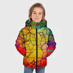 Куртка зимняя для мальчика Bright abstraction, цвет: 3D-светло-серый — фото 2
