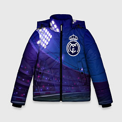 Куртка зимняя для мальчика Real Madrid ночное поле, цвет: 3D-черный