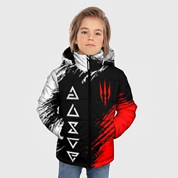 Куртка зимняя для мальчика Дикая охота и знаки, цвет: 3D-черный — фото 2