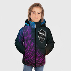 Куртка зимняя для мальчика Roma футбольная сетка, цвет: 3D-черный — фото 2