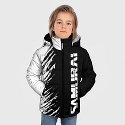 Куртка зимняя для мальчика Самурай штрихи - киберпанк 2077, цвет: 3D-черный — фото 2