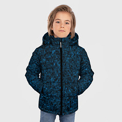Куртка зимняя для мальчика Тёмный синий текстура, цвет: 3D-черный — фото 2