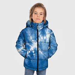 Куртка зимняя для мальчика Японский тай-дай абстракция, цвет: 3D-светло-серый — фото 2