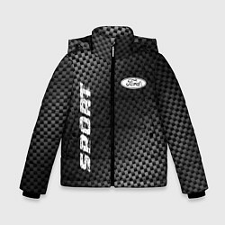 Куртка зимняя для мальчика Ford sport carbon, цвет: 3D-черный
