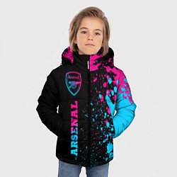 Куртка зимняя для мальчика Arsenal - neon gradient по-вертикали, цвет: 3D-черный — фото 2