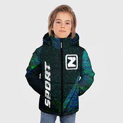 Куртка зимняя для мальчика Zotye sport glitch blue, цвет: 3D-черный — фото 2