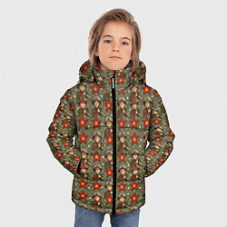 Куртка зимняя для мальчика 9 мая солдаты паттерн, цвет: 3D-черный — фото 2