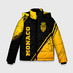 Куртка зимняя для мальчика Monaco - gold gradient вертикально, цвет: 3D-черный