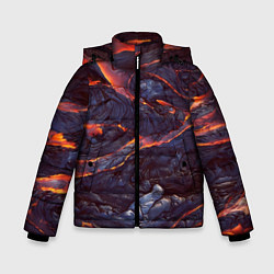 Куртка зимняя для мальчика Лавовые реки, цвет: 3D-светло-серый
