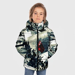 Куртка зимняя для мальчика День победы 9 мая и силуэты кадров с фронта, цвет: 3D-черный — фото 2