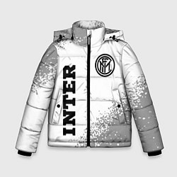 Куртка зимняя для мальчика Inter sport на светлом фоне вертикально, цвет: 3D-черный
