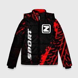 Куртка зимняя для мальчика Zotye red sport tires, цвет: 3D-черный