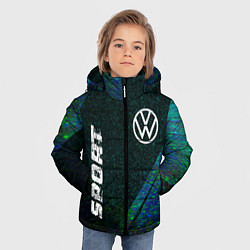 Куртка зимняя для мальчика Volkswagen sport glitch blue, цвет: 3D-черный — фото 2