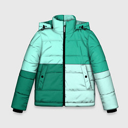Зимняя куртка для мальчика Геометричный зелёный и мятный