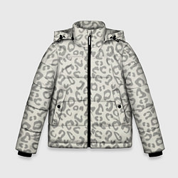 Куртка зимняя для мальчика Светло бежевый леопард, цвет: 3D-светло-серый