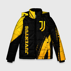 Куртка зимняя для мальчика Juventus - gold gradient вертикально, цвет: 3D-черный