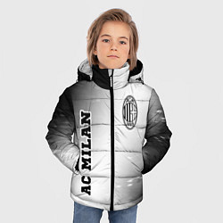 Куртка зимняя для мальчика AC Milan sport на светлом фоне вертикально, цвет: 3D-черный — фото 2